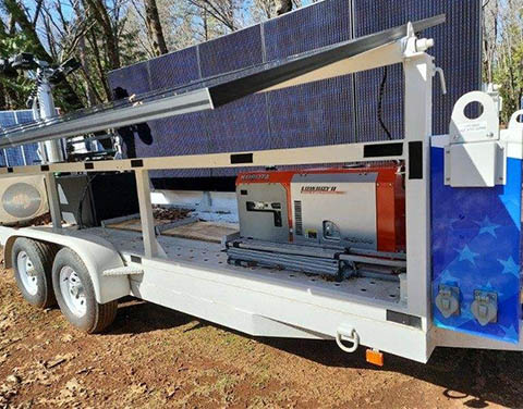 truck with solar panels on it